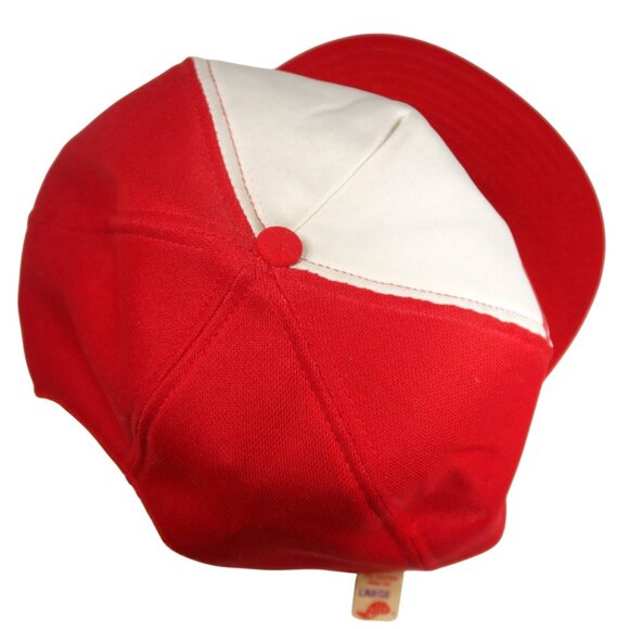 Vintage 1980s Shebester Oil AJD Trucker Hat Red White Snapback USA - Picture 5 of 8